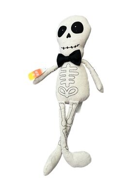 Candy Corn Lane! Oversized Plush Sitting Skelton! Hallloween decor! Brand New!